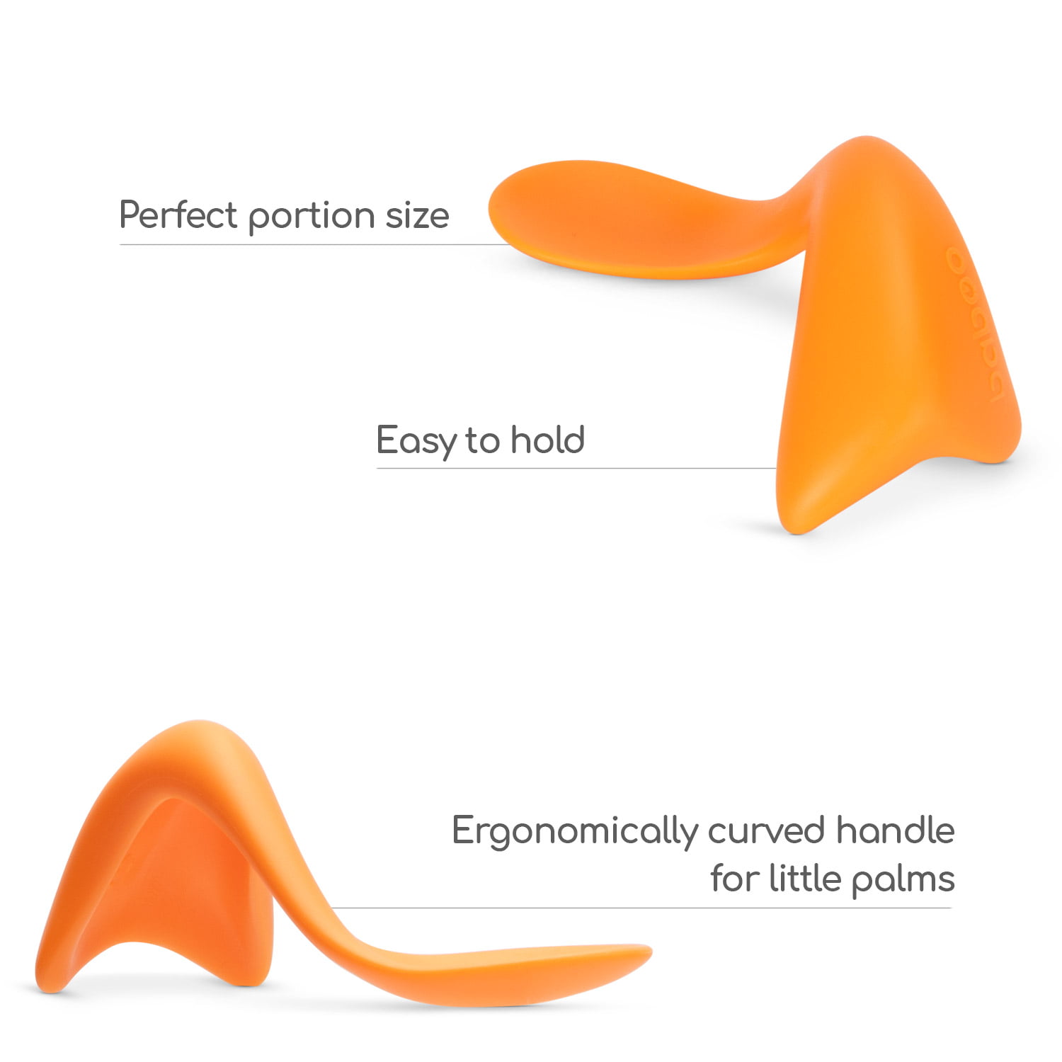 Baboo Curved Training Spoon, Mango, 9+ Months - Baboo Baltics