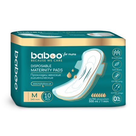 Baboo Disposable Nursing Breast Pads (40 pcs) - Baboo Baltics